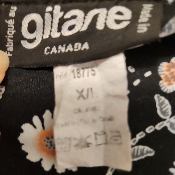 2 Gitane Floral Black Skirts Size XL Maxi and Midi Ruffle - Picture 5 of 10